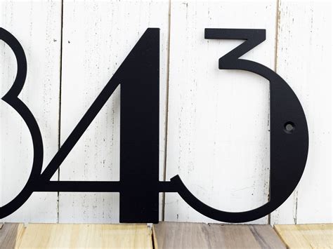 house numbers metal modern|12 inch numbers for house.